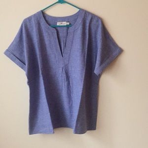 Vineyard Vines blue cotton summer blouse